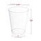 Crystal Clear Round Plastic Disposable Party Cups - 8 oz. (500 Cups)